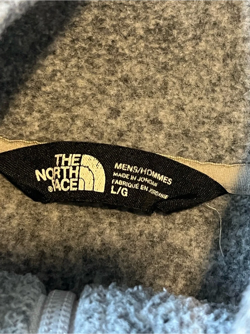 The North Face Men’s Large Gray Sweater Fleece 1/4 Zip Pullover Jacket Large